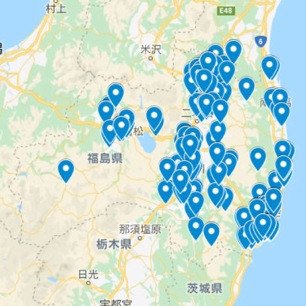 福島県の加入者マップ