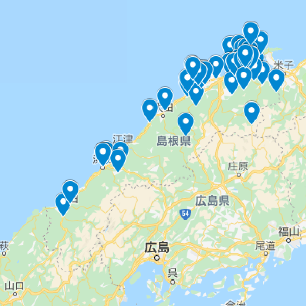 島根県の加入者マップ