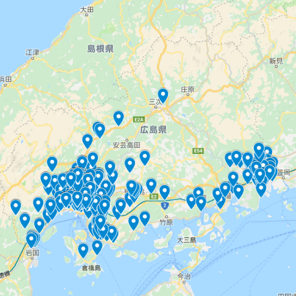 広島県の加入者マップ