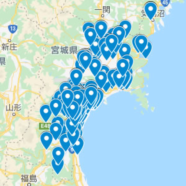 宮城県の加入者マップ